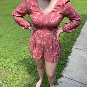 American Eagle Floral Romper